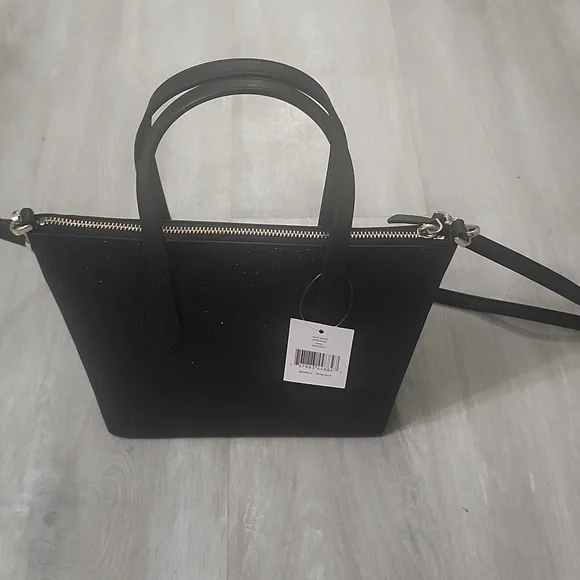 Kate Spade Joeley Black Glimmer Small Satchel and Cardholder - Picture 8 of 13